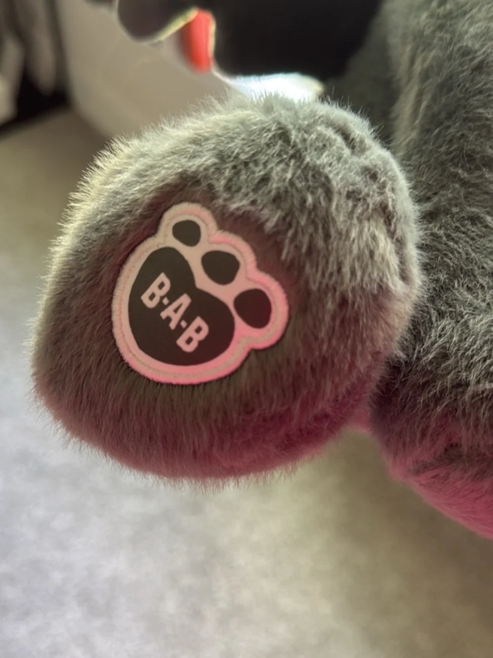 Build-A-Bear soft gray